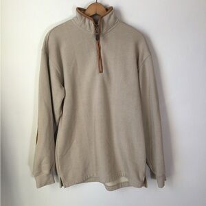 Orvis Men’s‎ 1/4 Zip With Leather Elbow patches and Trim